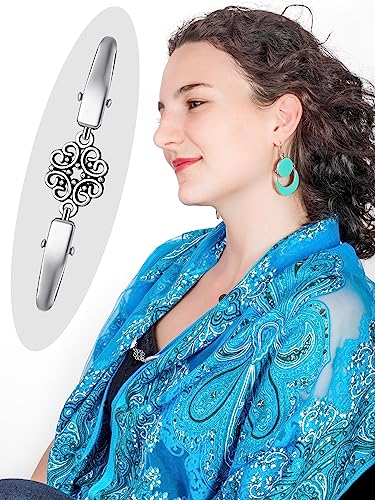 Hicarer 6 Pieces Vintage Shirt Dress Cardigan Clip, Waist Clip for Women, Sweater Shawl Brooch Jacket for Clothing - style: Exquisite Style