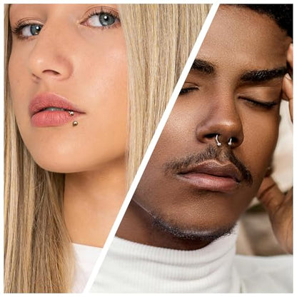 12G & 16G Septum Rings - Surgical Steel Septum Piercing Jewelry Horseshoe & Snake Bite Rings, Daith Rook Earrings for Women & Men - color: 16G 6MM