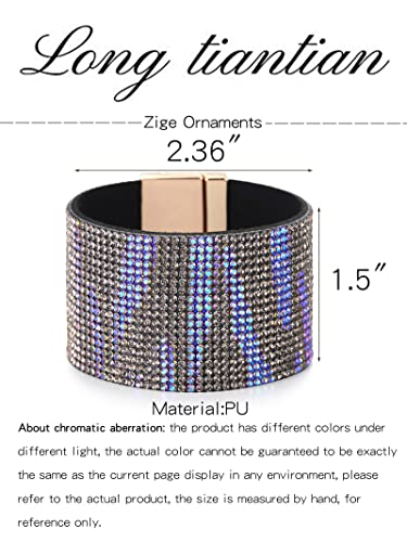 Long tiantian Boho Western Bracelets for Women Leather Wrap Bracelets Turquoise Bracelet Western Jewelry Country Concert Outfits - color: bangle bracelets for women(grey)