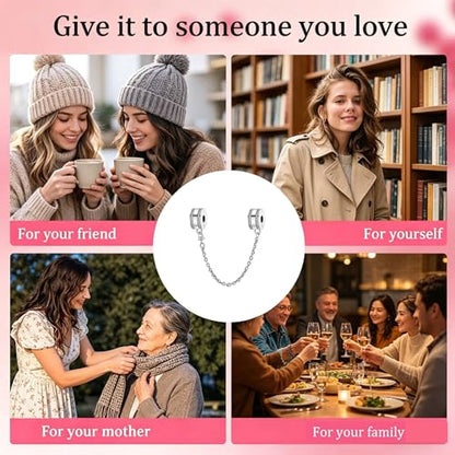 Charms for Bracelets and Necklaces Statue of Liberty CHARM and Family Clasp Safety Chain Charm Beads Charms Jewelry for Women - color: Safety Chain