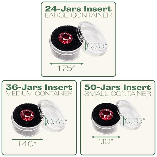 2-Pack 36-Jars Velvet Foam Padding Jewelry Container Inserts - Tray/Case Liners - Medium Gem, Beads, Collectibles Storage Box (Black) by The Display Guys - color: Black, size: Jars - 36