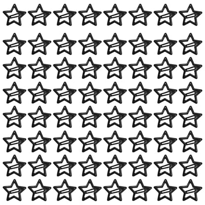 64 Pcs Metal Snap Hair Clips for Women,Small Snap Barrettes for Women Girls Thick Fine Hair (Black) - color: Black