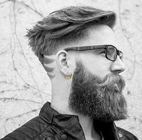 Stainless Steel Hoop Earrings for Men - Hinged Hoop Huggie Piercing Earrings Set For Men Women, Hypoallergenic Lobes Small Round Earrings - color: 3 Color Inner Diameter 0.47" (12MM)