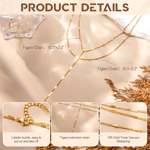 Fullpop Dainty Gold Necklaces for Women, 18k Gold Layered Lariat Necklace for Women Long Gold Choker Necklaces for Women Statement Diamond Heart Pendant Necklace Body Chain Jewelry for Women - style: Kind-Three