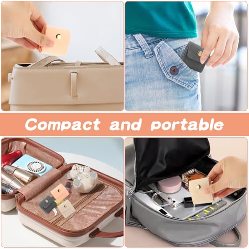 3Pcs Mini Travel Jewelry Bag with Buckle, Portable Multifunctional Mini Travel Organizer Case, Foldable Jewelry Roll for Rings, Necklaces, Bracelets, Earrings(3 Colors)