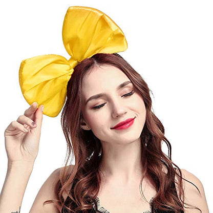 ZTL Women Huge Bow Headband Hairband Hair Hoop Accessories Party Props - color: Yellow