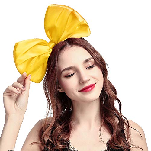 ZTL Women Huge Bow Headband Hairband Hair Hoop Accessories Party Props - color: Yellow