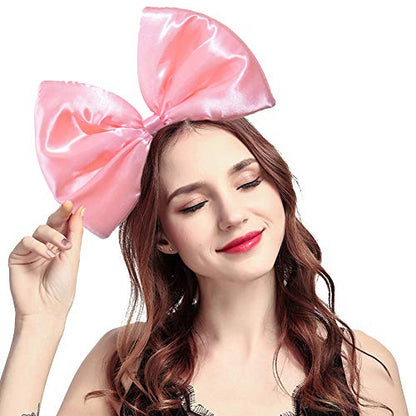 ZTL Women Huge Bow Headband Hairband Hair Hoop Accessories Party Props - color: Pink