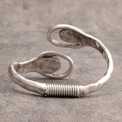 Gold Cuff Bracelet for Women Chunky Bracelet Statement Bracelet | Chunky Bangle Bracelets for Women Silver Beaded Open Bangle Stackable Stretch Bead Bracelet Boho Jewelry Gift for Wife Couple - style: Chunky Gold Arm Cuffs