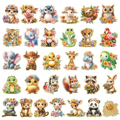 30/60 Pcs Cute Enamel Pins Bulk Plant Flower Animal Halloween Gothic Fall Pumpkin Cartoon Lapel Pin Brooches Jewelry Gift for Backpack Clothes Hats Accessories - style: Animal