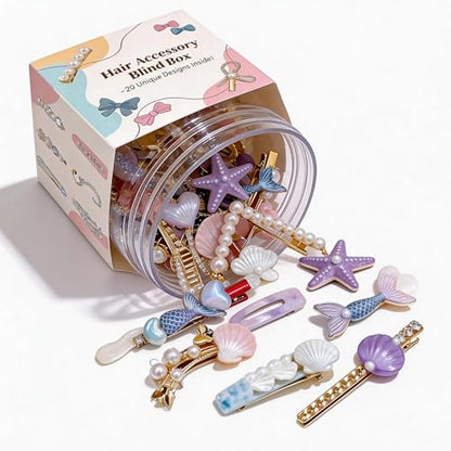 20 Pcs Assorted Hair Clips Set with Jewelry Jar, Fashion Hair Accessories for Everyday Wear & Special Events, Ideal Birthday Gift for Women