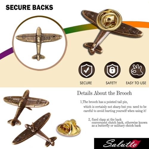 Boutonniere Suit Lapel Stick Brooch Pin - color: Airplane