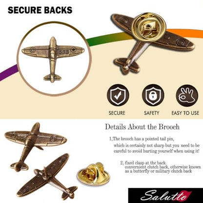 Boutonniere Suit Lapel Stick Brooch Pin - color: Airplane