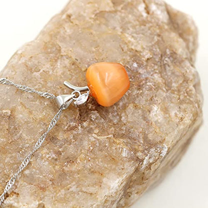 Uloveido Apple Necklace and Earrings Set for Women Cute Apple Jewelry Set for Teacher Mom YL007 - color: Orange