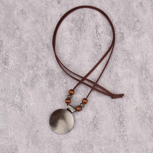 Bohemian Necklaces for Women Long Leather Necklace with Large Pendant Chunky Boho Hippie Jewelry Pendant Chocker Necklace - style: Womens Bohemian Necklaces
