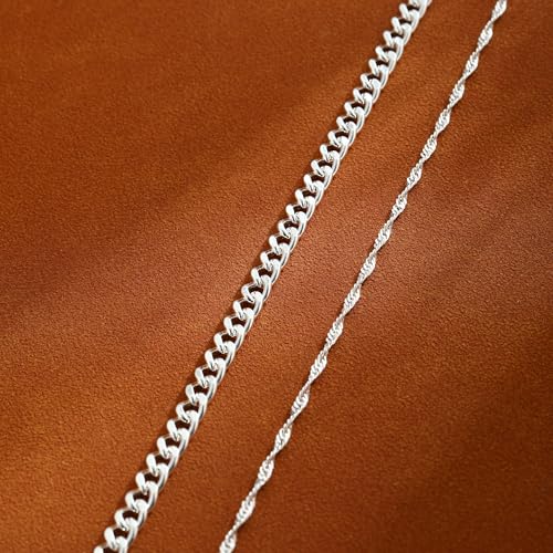 CAROVO Belly Waist Chain for Women 14K Gold Silver Plated Layered Body Chains Boho Cuban Figaro Pearl Heart Coin Satellite Bead Belly Chain Sexy Bikini Body Jewelry for Women Adjustable - style: B1:Cuban Twist SL