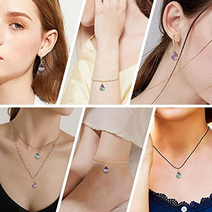 DanLingJewelry 25pcs Natural Fluorite Pendants Teardrop Stone Pendants Reiki Healing Chakra Gemstone Rock Charms for Jewelry Crafting - color: 25pcs - Teardrop Ⅳ