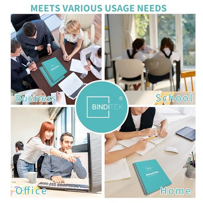 Binditek Plastic Spiral Binding Coils, Multi Size 4:1 Pitch, Black 200Pack | 8 Different Sizes (6 mm,8 mm,10 mm,12 mm,14 mm,16 mm,20 mm,25 mm), 48 Loops, for Letter-Size School and Office Projects - size: Multi Size , 4:1pitch, style: 200P , Black