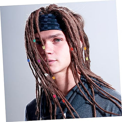 Hollow Hair Buckles for Braiding 100pcs Metal Hair Accessories Dreadlocks Set Colorful Braiding Ropes