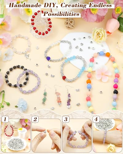 309Pcs FIVEIZERO Antique Silver Spacer Beads for Jewelry Making | Tibetan metal beads, Rondelle Spacer, 50+ Unique Designs, Fade-resistant, Perfect for Bracelets, Necklaces and Earrings