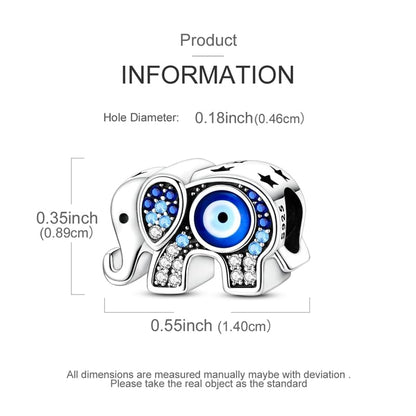 Charm for Bracelets and Necklaces, Heart Animals 925 Sterling Silver Bead Celestial Sun Moon Star Charms Jewelry Gift for Women Girls - color: Elephant Charm