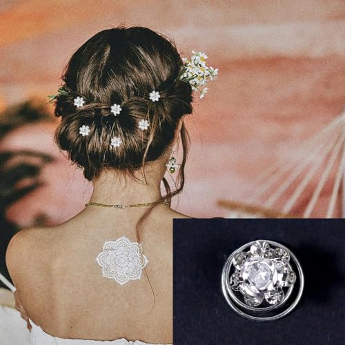 60 PCS 3 Shapes Gems Rhinestone Twister Hair Studs Set Diamond Spiral Pearl Flower Jewels Hair Pins Sticks for Wedding, Bridal, Prom, Party and Special Occasion(Flower Series) - color: Flower Series