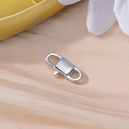 925 Sterling Silver Double Opening Lobster Clasp, Necklace Bracelet Anklet Jewelry Extender Clasp for DIY Jewelry Making (Style 2-2pcs) - style: style 2-2pcs