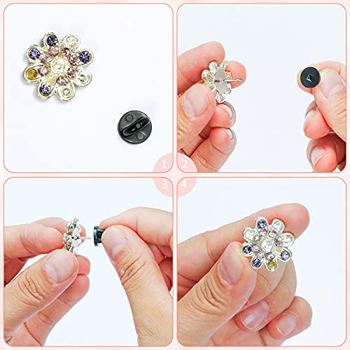 400pcs PVC Rubber Pin Backs Heliltd Butterfly Clutch Pins Backing Keepers Replacement for Uniform Badges Backing Holder Clasp Lapel Pin Enamel Pins - color: black1