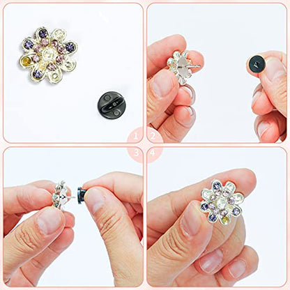 400pcs PVC Rubber Pin Backs Heliltd Butterfly Clutch Pins Backing Keepers Replacement for Uniform Badges Backing Holder Clasp Lapel Pin Enamel Pins - color: black1