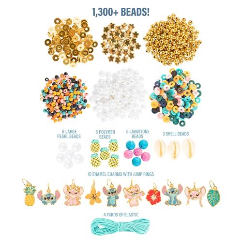 Fashion Angels Disney Stitch Cute & Feisty DIY Jewelry Design Kit | Makes 10+ Charm Bracelets, Includes Charms, Beads & Elastic, Ideal for Girls & Boys - size: Stitch Cute & Feisty Jewelry Kit