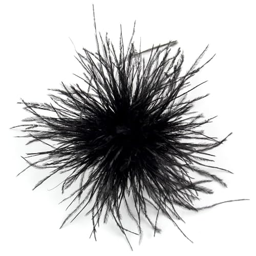 Dainty Feather Flower Large Brooch Pin for Women Men Elegant Oversized Floral Lapel Pins Shawl Dress Suit Clothes Accessories Wedding Party Dance Banquet Fashion Jewelry 150mm