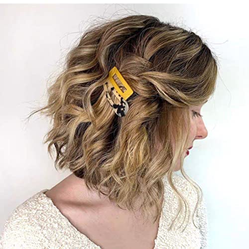 Kitsch Stackable Acrylic Snap Hair Clip for Thick & Thin Hair, Hair Accessories for Women & Girls, Cute Barrettes | Ideal Gifts for Women, 3pcs