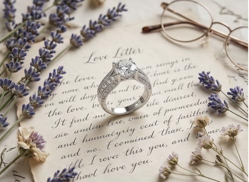 Trendy Women's Eternity Proposal Ring | Shiny Cubic Zirconia Inlaid Fashion Finger Jewelry - color: Silver