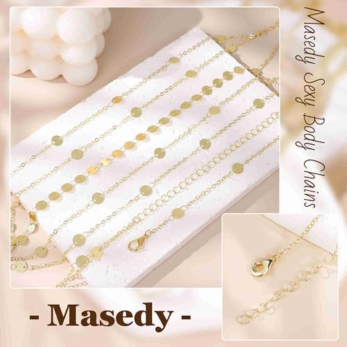 14K Gold Sexy Body Chains for Women Necklace Layered Bikini Bra Chain Crossover Belly Chain Rhinestone Summer Chest Chain Beach Prom Nightclub Body Chain Jewelry - style: Gold I