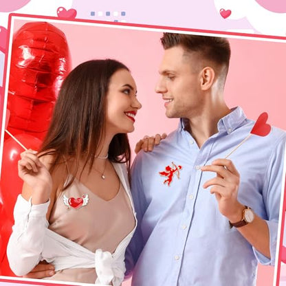 15 Pcs Valentine's Pins, Valentine's Day Lapel Pins Love Heart Enamel Backpack Brooch Badge Pin for Clothes Bags Hats Accessories Party Favors Gifts - style: Valentine's Pin