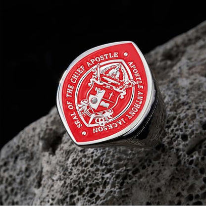 callie Custom Signet Ring - Engraved Text & Photo, Personalized Family Crest Coat Of Arms Rings, 925 Sterling Silver/Brass | Father's Day Jewelry Gifts for Men & Women - color: Olive 1