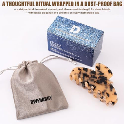 Tortoise Shell Hair Clip for Thick Hair Large Hair Claw Clips 4in - color: Leopard Print Brown Claw Clip