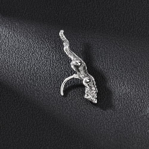 14G Surgical Stainless Steel Dangle Belly Button Rings for Women Belly Ring Dangling Piercing Jewelry CZ Snake lizard Skull Spider bat Halloween Party Punk Rock - style: lizard