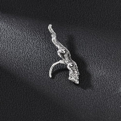 14G Surgical Stainless Steel Dangle Belly Button Rings for Women Belly Ring Dangling Piercing Jewelry CZ Snake lizard Skull Spider bat Halloween Party Punk Rock - style: lizard