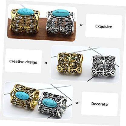 VALICLUD Vintage Rhinestone Scarf Clips 3Pcs Hollow Shawl Buckle Clasps for Women Wedding Party Daily Wear Fashion Scarf Accessories