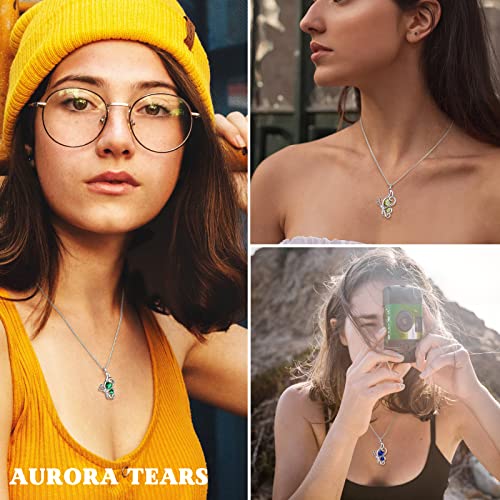 Butterfly Heart Necklace Birthstone Pendant Necklace Earrings Bracelet Women 925 Sterling Silver Animal Butterflies Birthstone Pendant Crystal Birthday Jewelry Wedding Gift - color: I.September-necklace