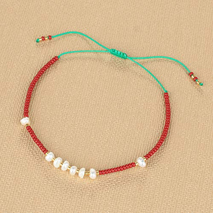 KELITCH Womens Pearl Bracelets Friendship Bracelet Handmade Miyuki Beads Charm Bracelet Holiday Gift - color: 22F