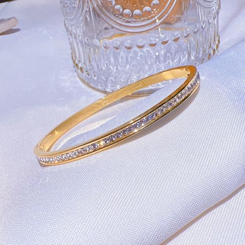 18K Gold Bangle Bracelets for Women 925 Sterling Silver Bracelets Bracelets Adjustable Boho Bracelets Stackble Cuff Bangle Bracelets for Men Women Chunky Gold Bangle Open Cuff Bracelets Christmas Gift - color: Bracelets-19
