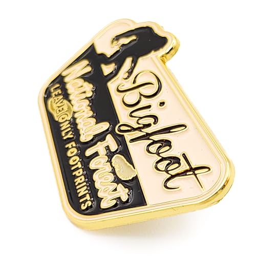 Bigfoot Enamel Lapel Pin - for Fans of Bigfoot and Sasquatch - style: National Forest