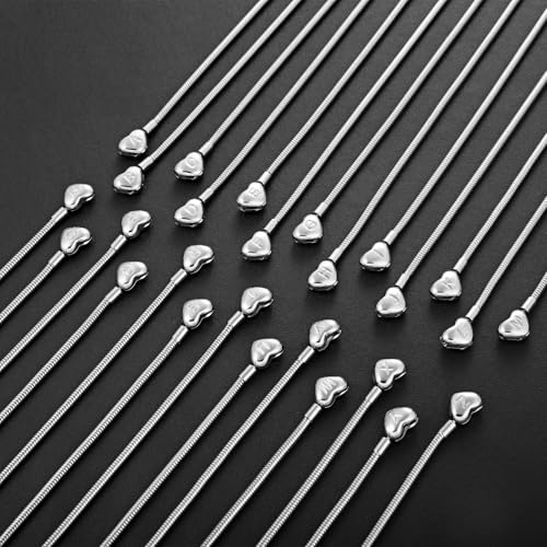 Initial Bracelet Heart Clasp Stainless Steel Snake Chain Alphabet Letter Charm Gift for Women Mom Girlfriend Wife - style: U