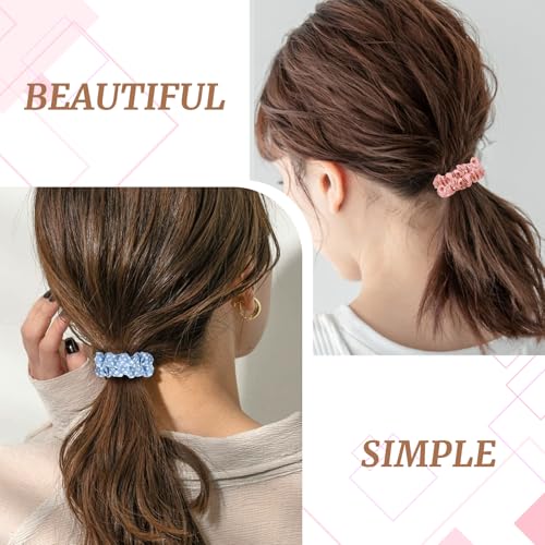 30 Pcs Small Scrunchies No Damage Hair Ties for Women | Hair Accessories Ponytail Holders, Elastic Soft Rubber Bands for Thick Thin Hair (Polka Dot Theme) - color: Polka Dot Theme