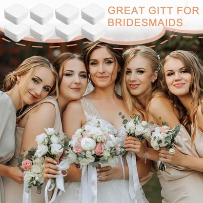Kifmurase 8PCS Travel Jewelry Case, Small Portable Bridesmaid Jewelry Gift Box, PU Leather Jewelrys Case Organizer Storage for Rings Earrings Necklaces, Women Girls Bridesmaid Proposal Gifts(Beige)