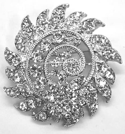 Belagio Enterprises 2 1/2-Inch Rhinestone Brooch | BW-171-182 - size: 2-1/2-Inch, style: BW-137