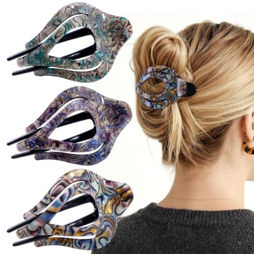 Mistofu French Concord Curved Clips - Strong Hold No Slip Grip Claw for Women - Hair Clip for Thick Thin Hair -Duckbill Styling Accessories (multicolor 12) - color: multicolor 12