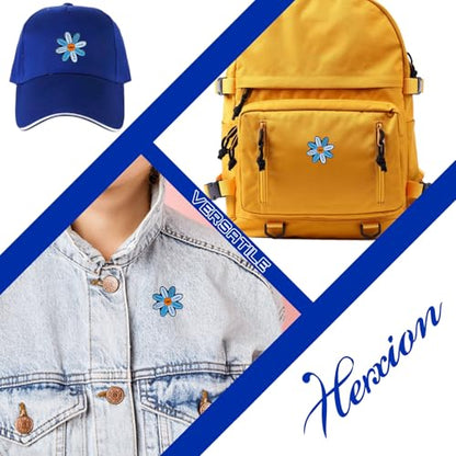 Enamel Pins, Cute Pins for Backpacks, Hat Pins, Novelty Brooch Pins, Backpack Pins, Lapel Pins for Men, Women, Girls, Boys. For Lanyard, Bags, Hats, Caps, Clothing - color: Blue Motivational Flower